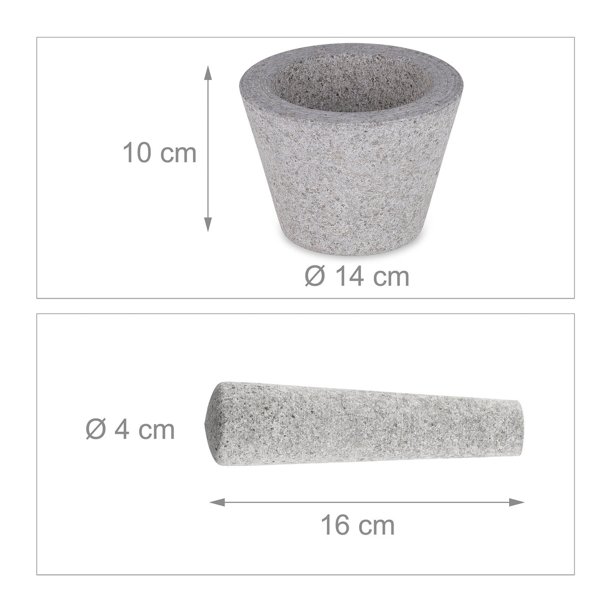 Granite mortar with impact