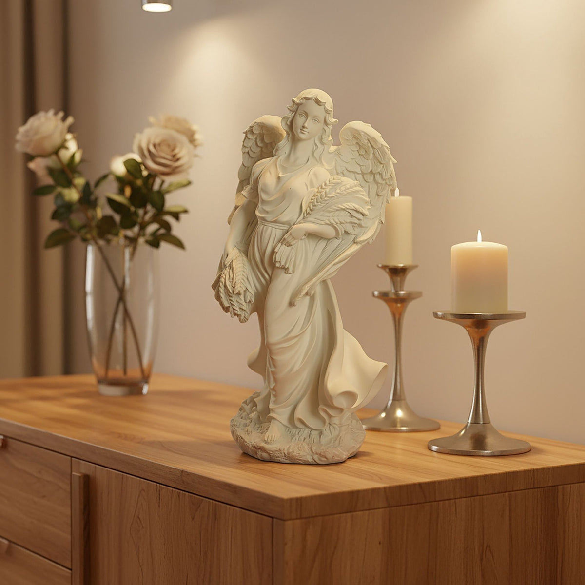 Grave Angel Statue, Weather-Resistant Memorial Ornament