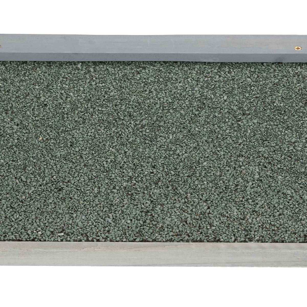 Gray bird table on post