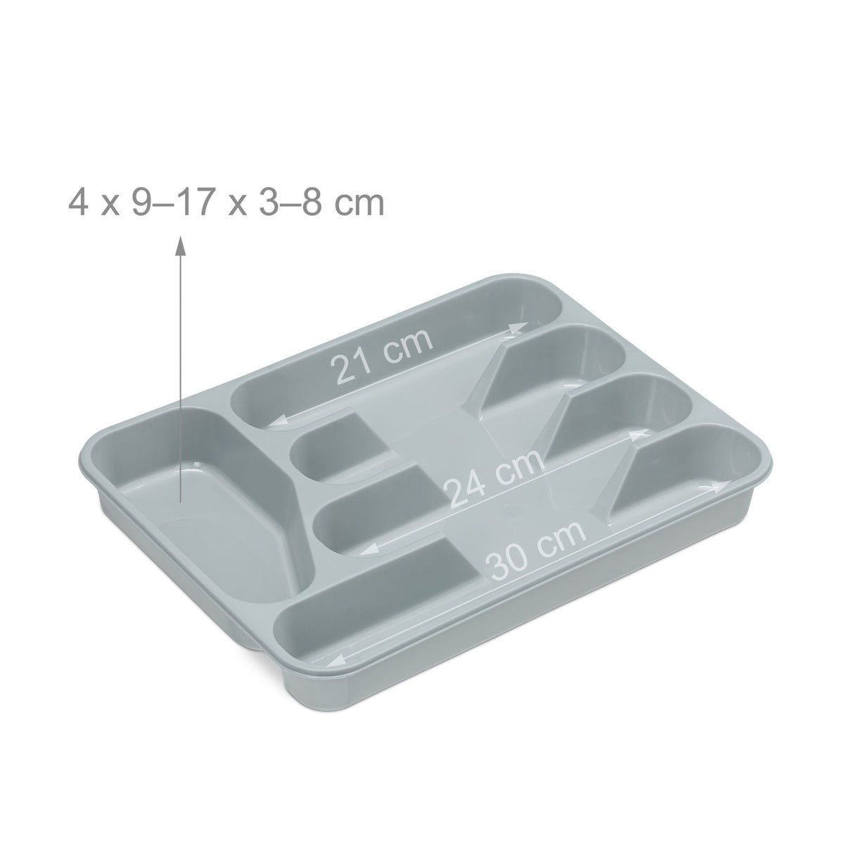 Gray cutlery box set of 2