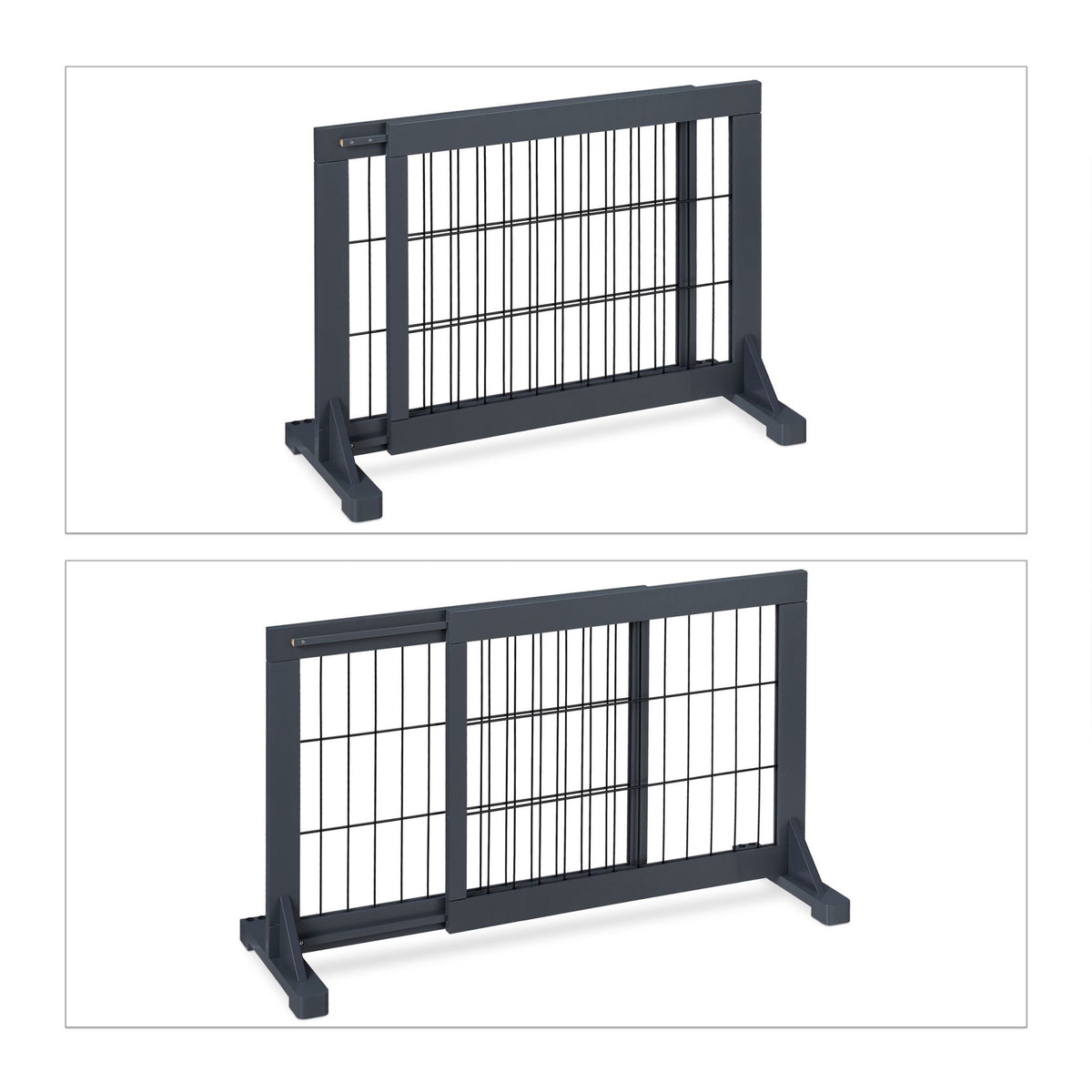 Gray retractable security gate