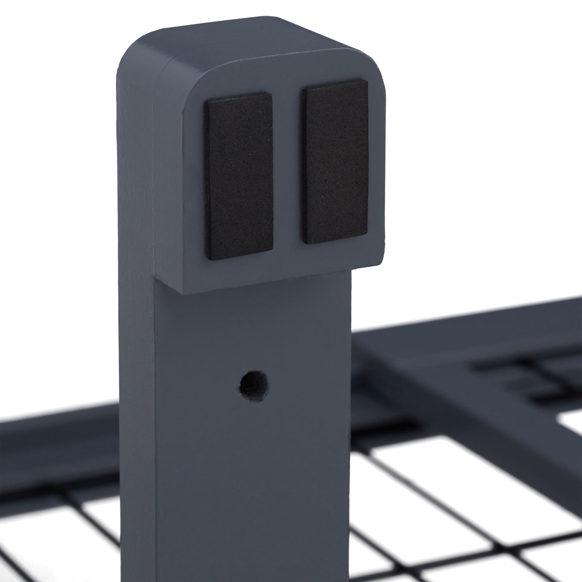 Gray retractable security gate