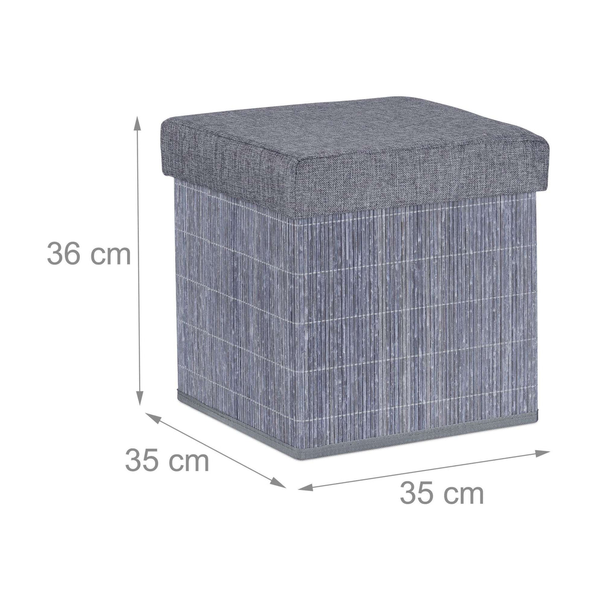 Gray stool with storage space