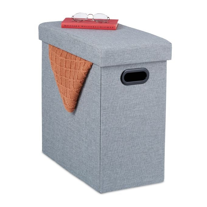 Gray stool with storage space