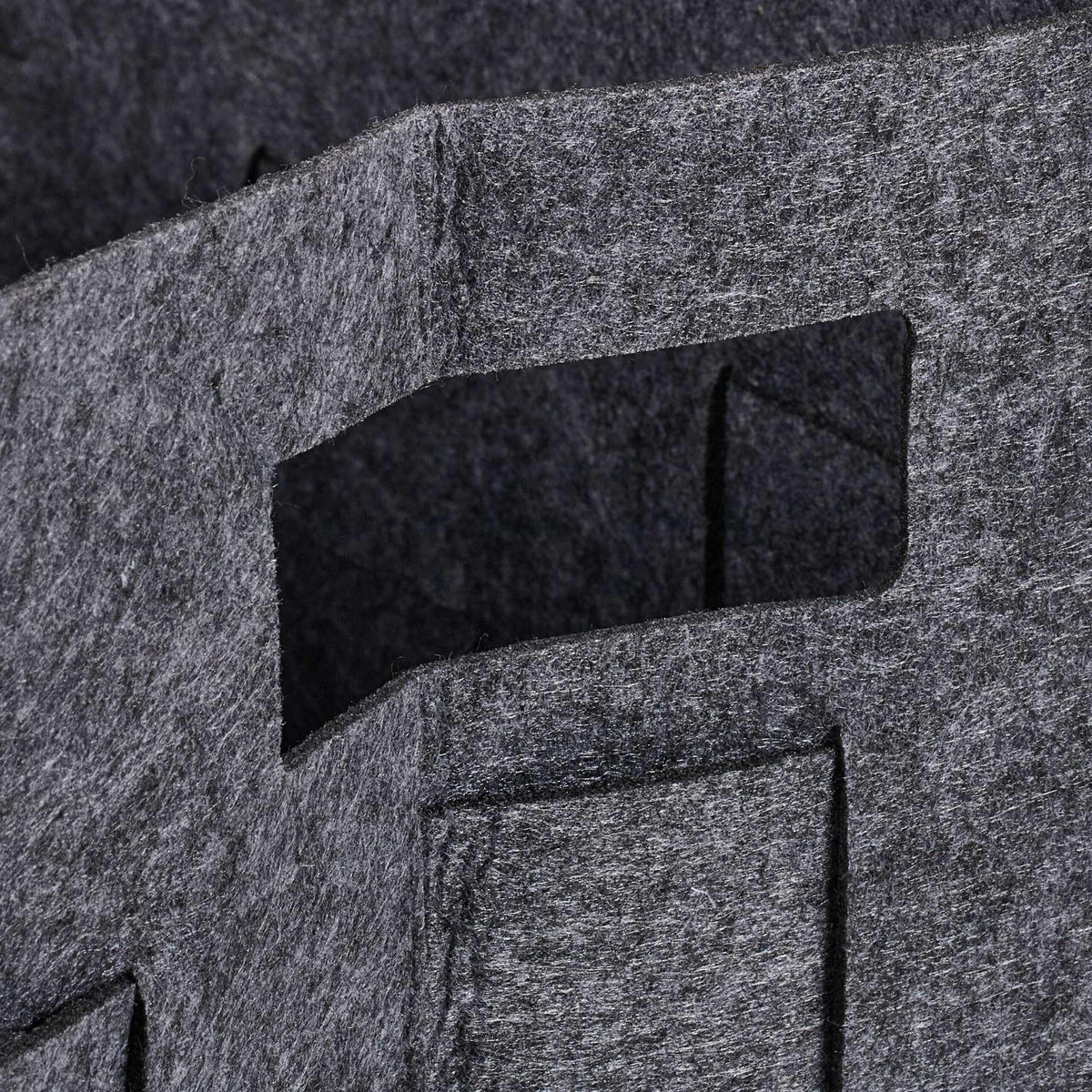 Gray storage basket in felt Set of 2