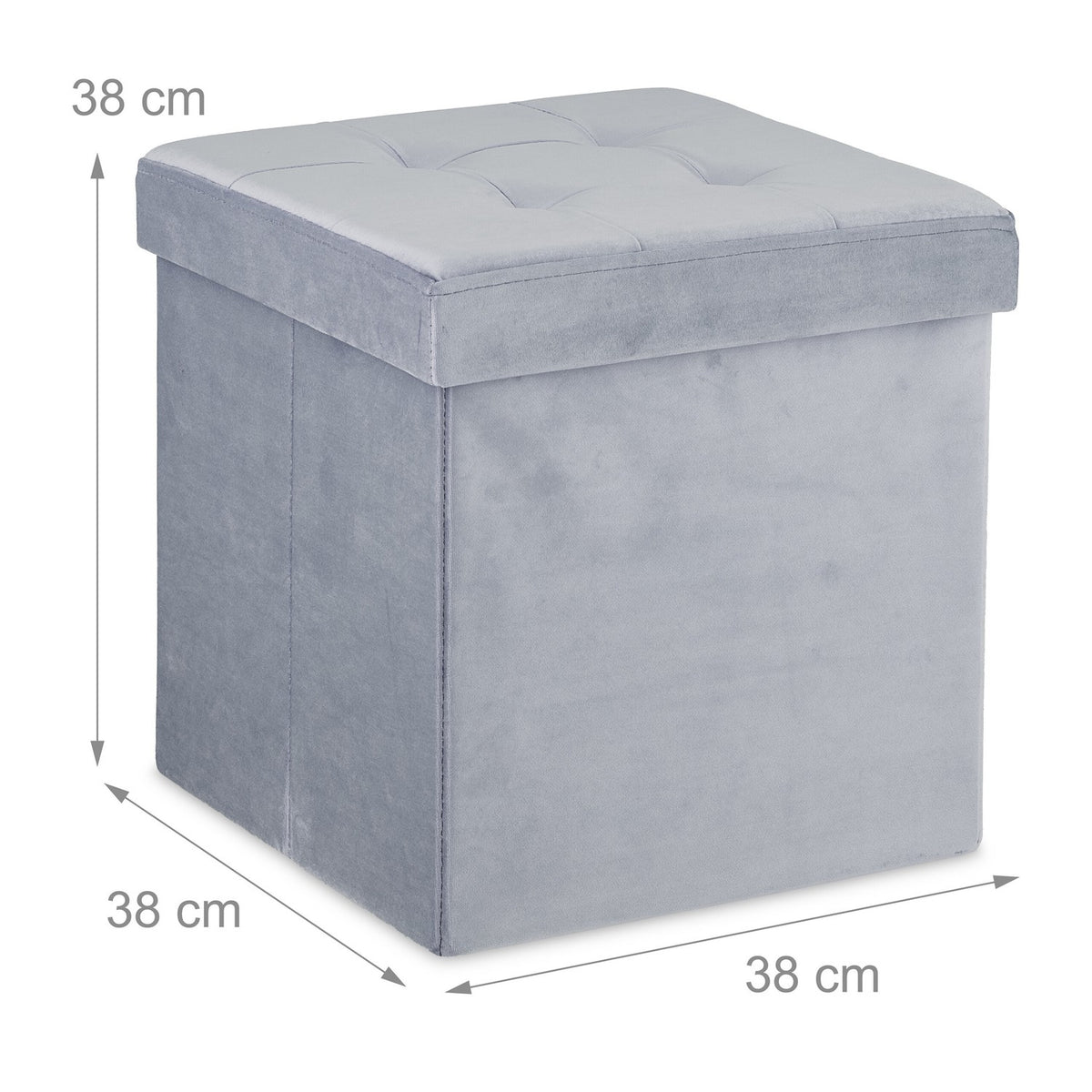 Gray velvet stool