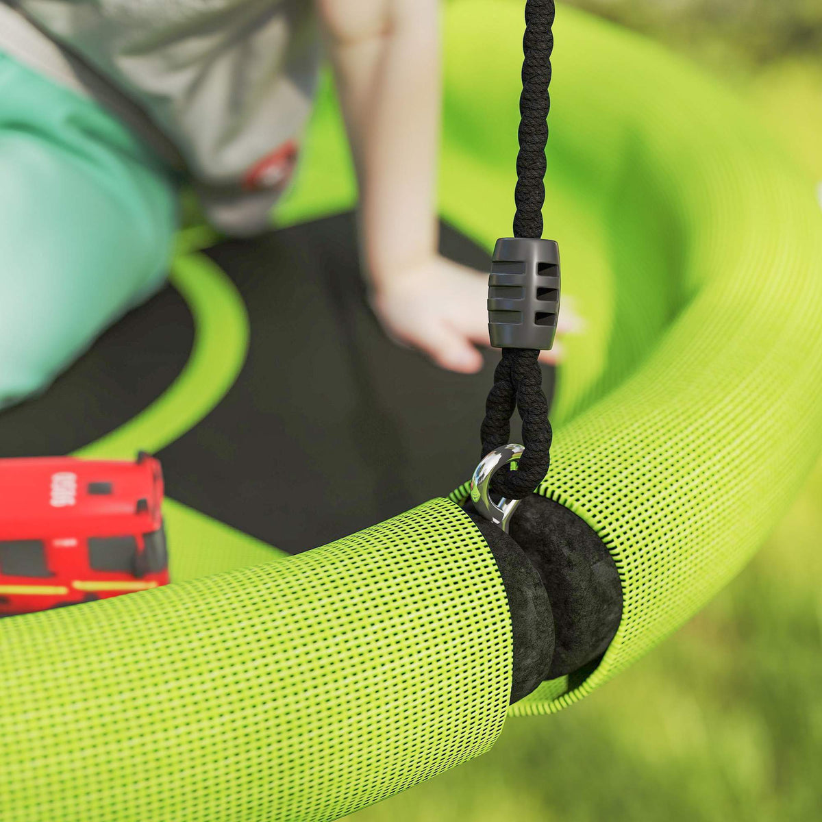 Green Adjustable Outdoor Nest Swing, 98 cm, 150 kg Capacity