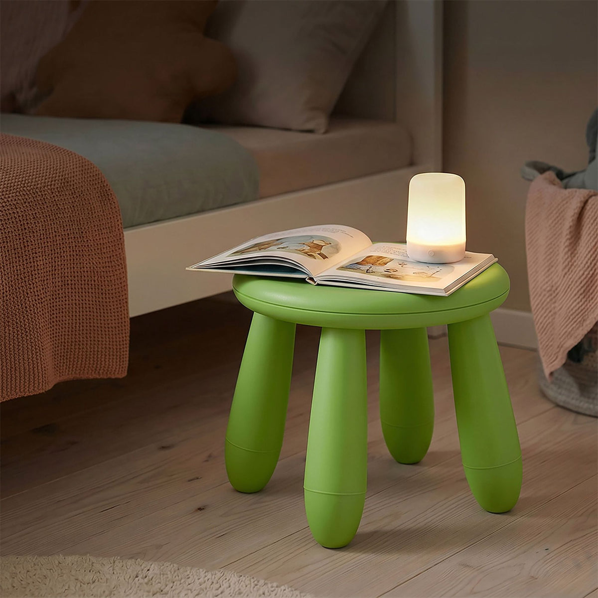 Green Plastic Toddler Stool – 26 x 28 cm