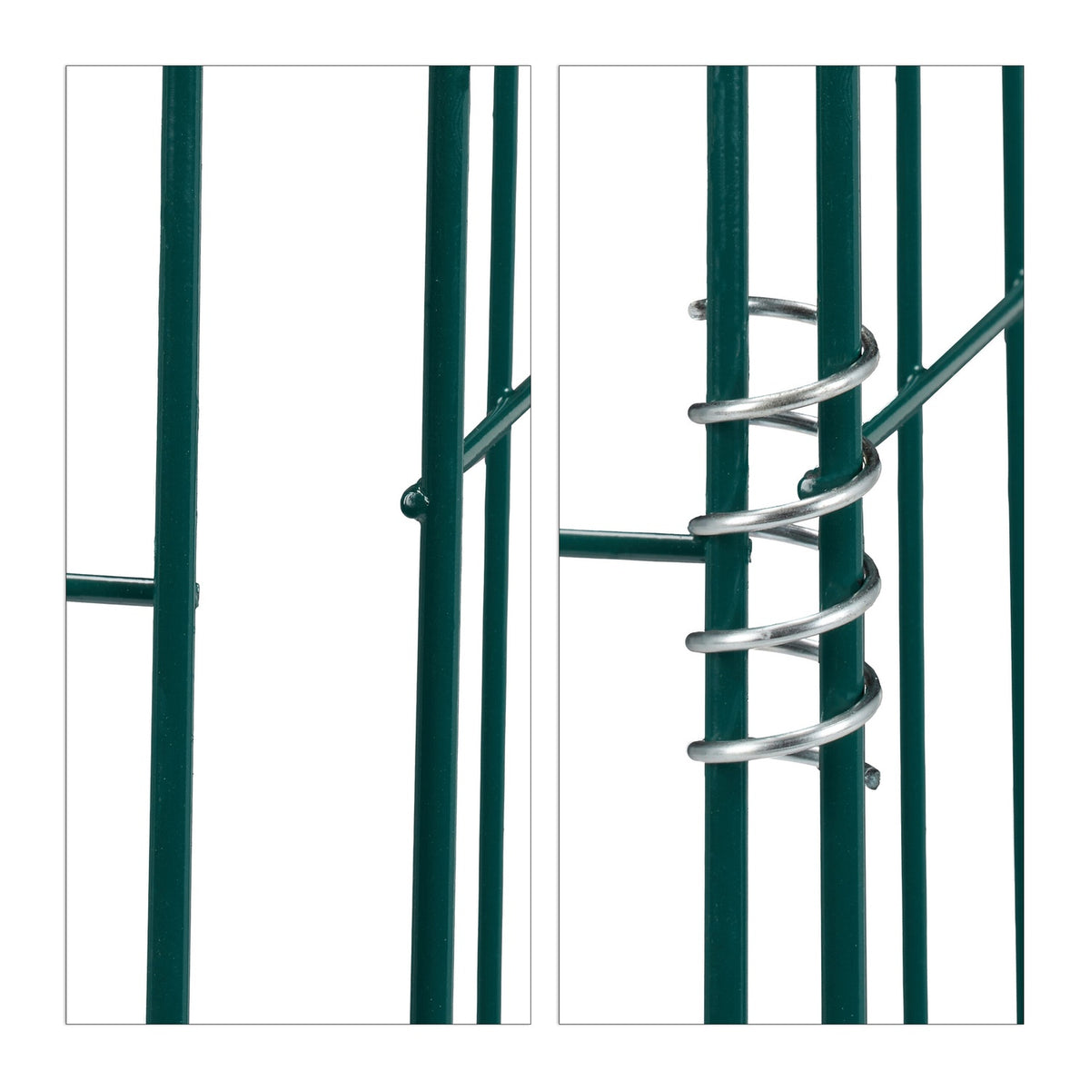 Green Steel Compost Bins Set of 2, High Capacity