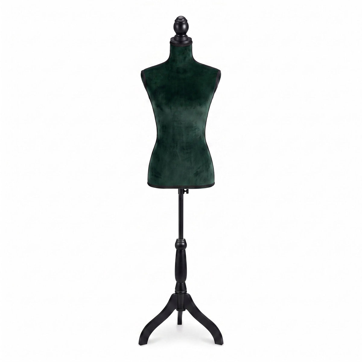 Green Velvet Dress Form 36/38 – Adjustable Mannequin