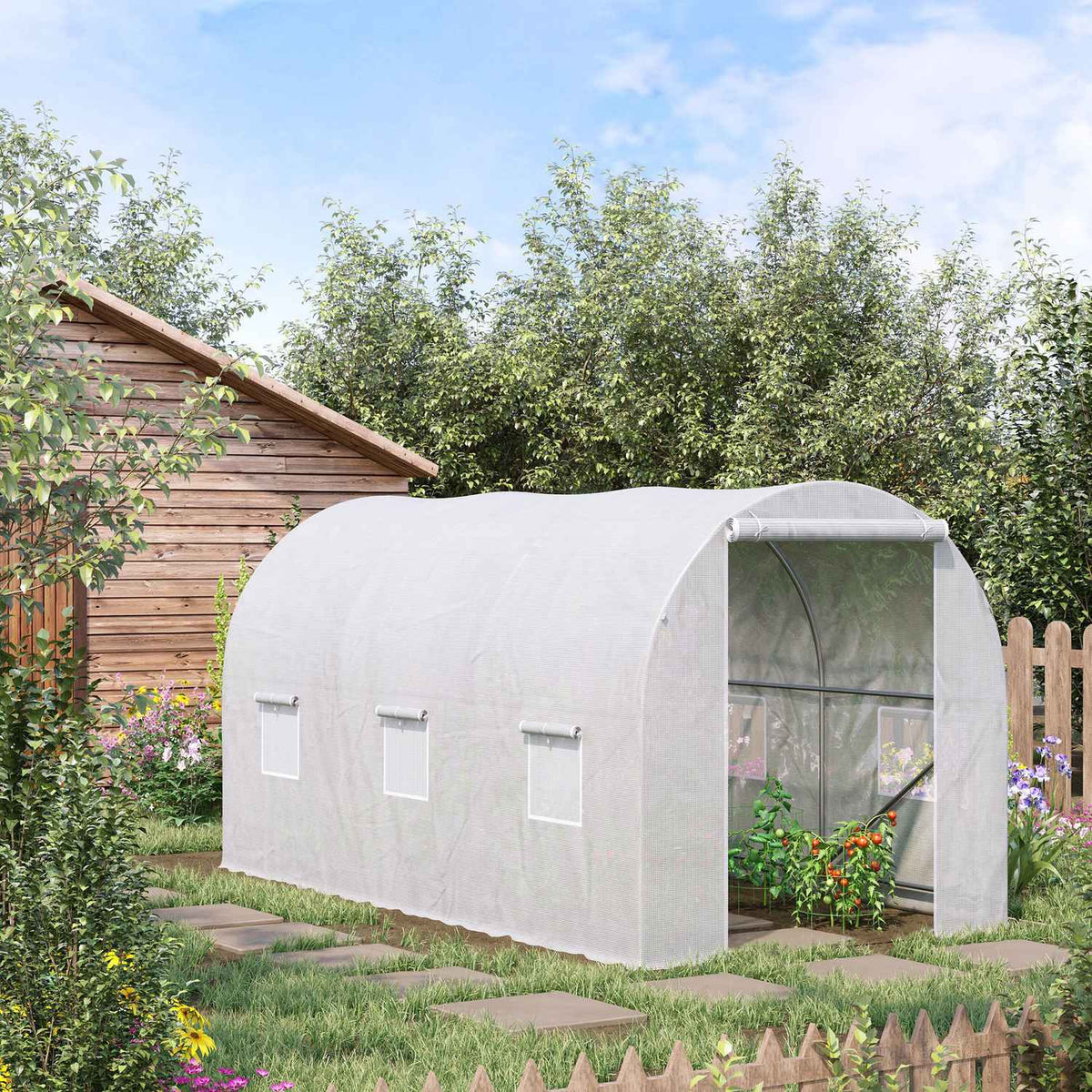 Greenhouse 350X200X200Cm Foil Greenhouse, Greenhouse, Plant House, Foil, For Garden