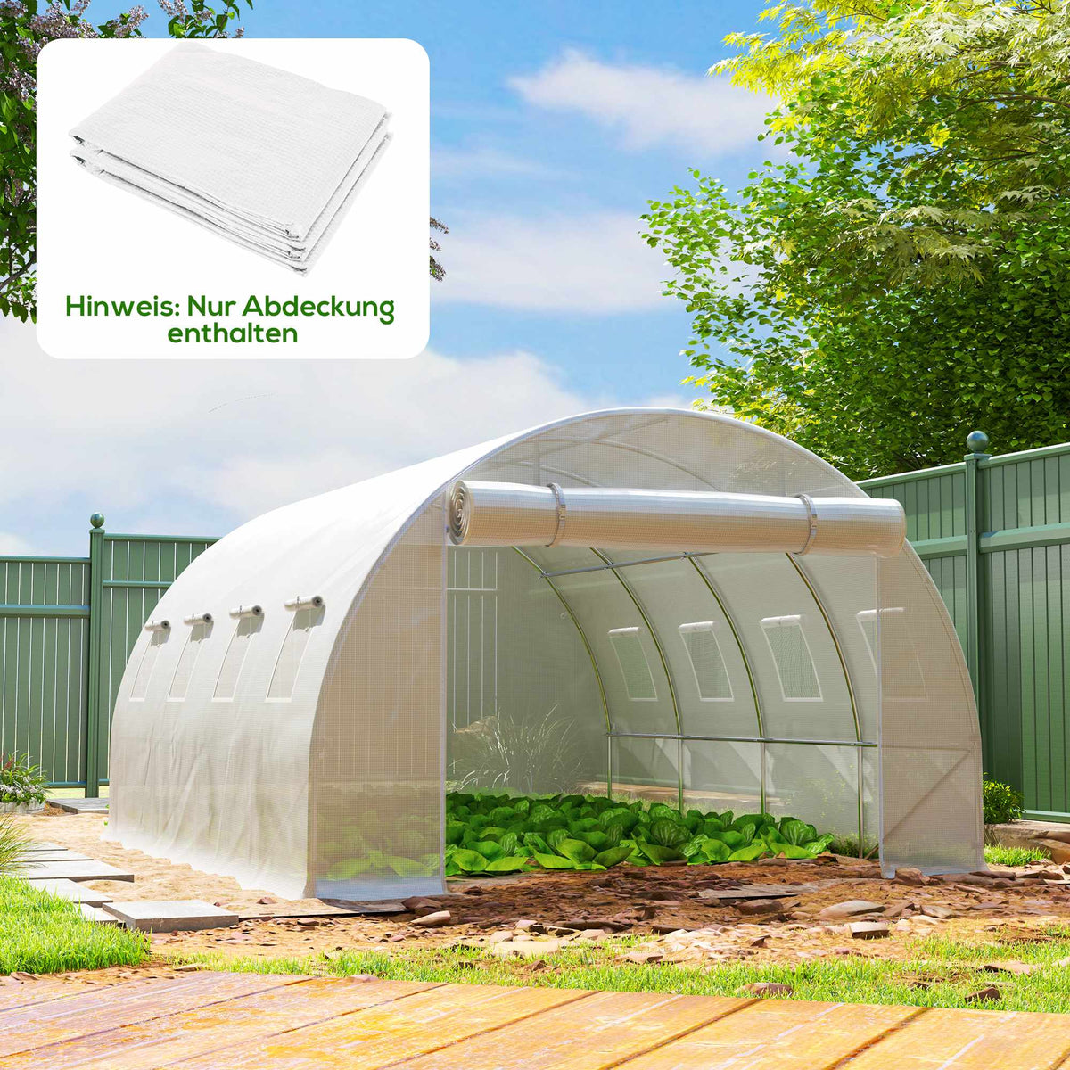 Greenhouse Cover, Weather-Resistant, 400x300x200 cm, PE Material