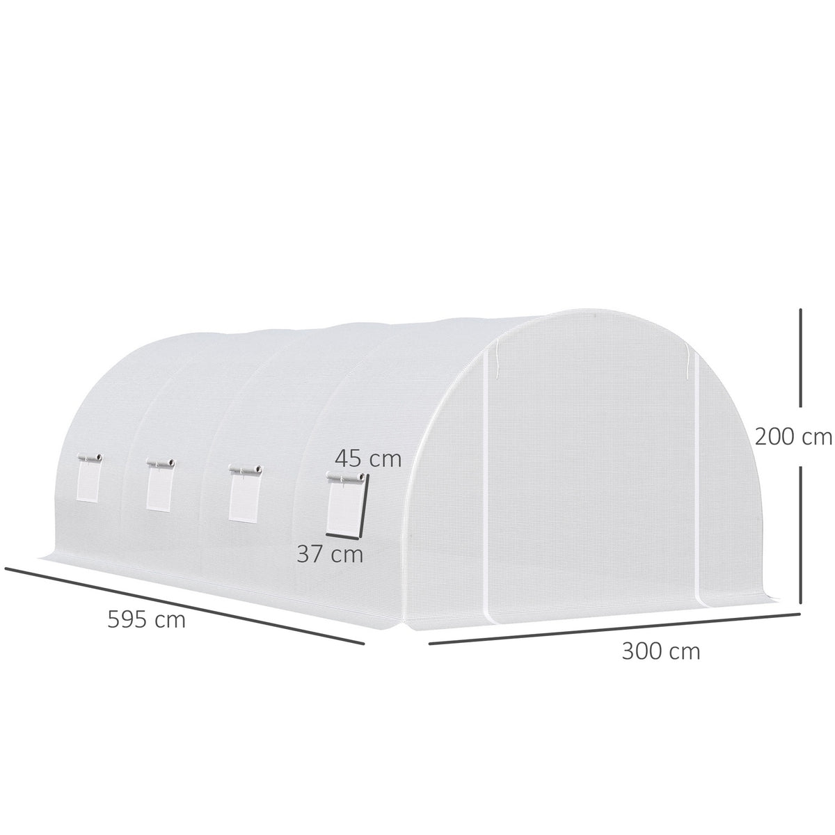 Greenhouse Large Film Greenhouse, 600X300X200Cm, For Plants & Vegetables, Weatherproof