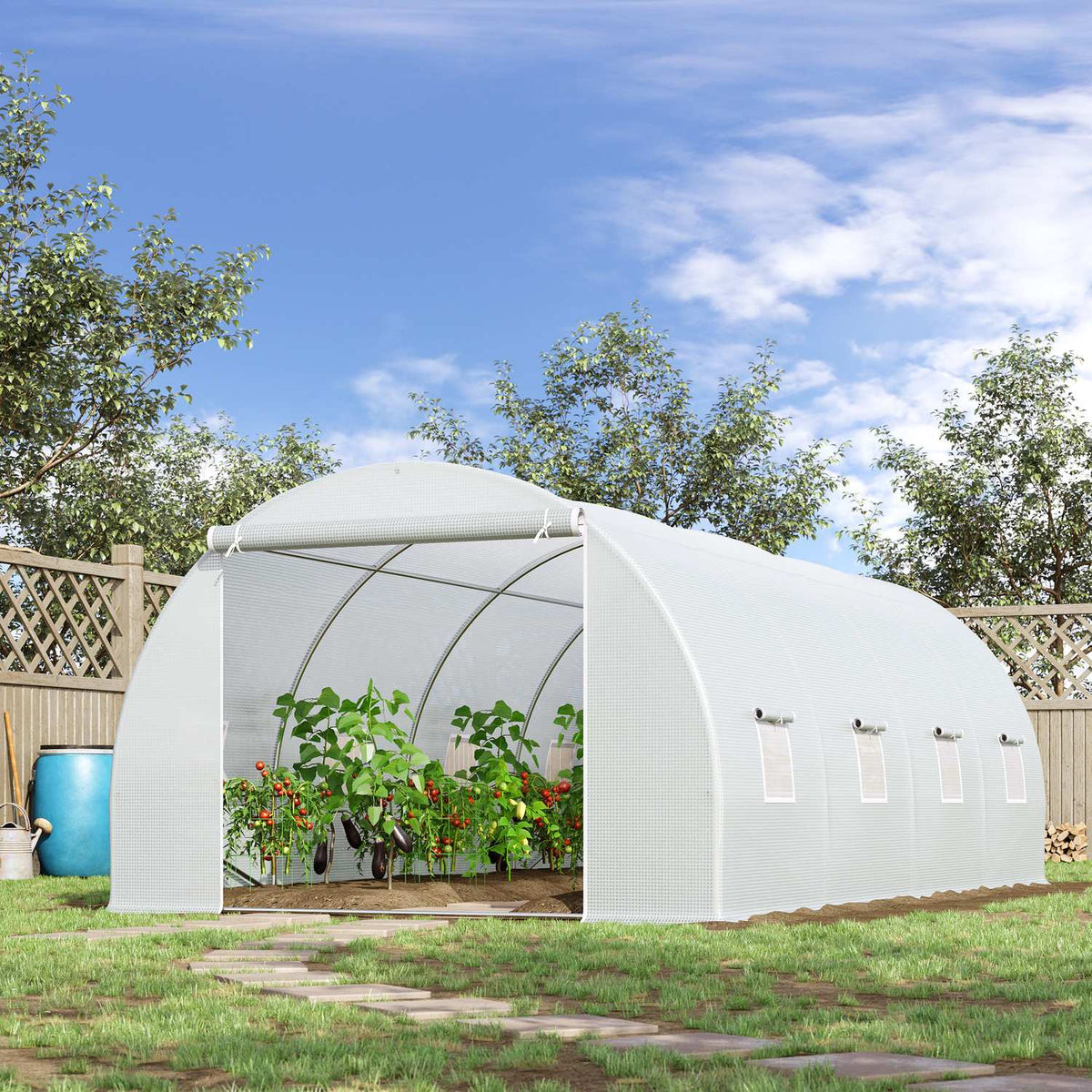 Greenhouse Large Film Greenhouse, 600X300X200Cm, For Plants & Vegetables, Weatherproof