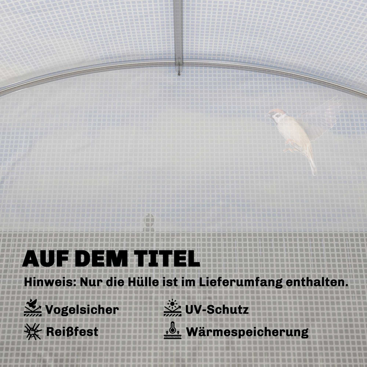 Greenhouse PE Cover, 300x300x200 cm, Waterproof
