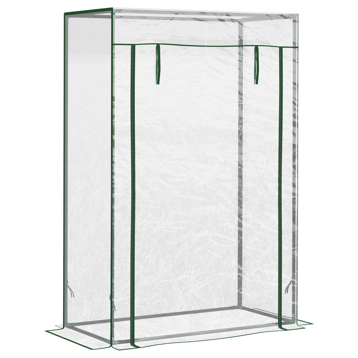 Greenhouse Tomato House Cold Frame With Roll Up Door Steel Plastic Transparent 100X50X150Cm