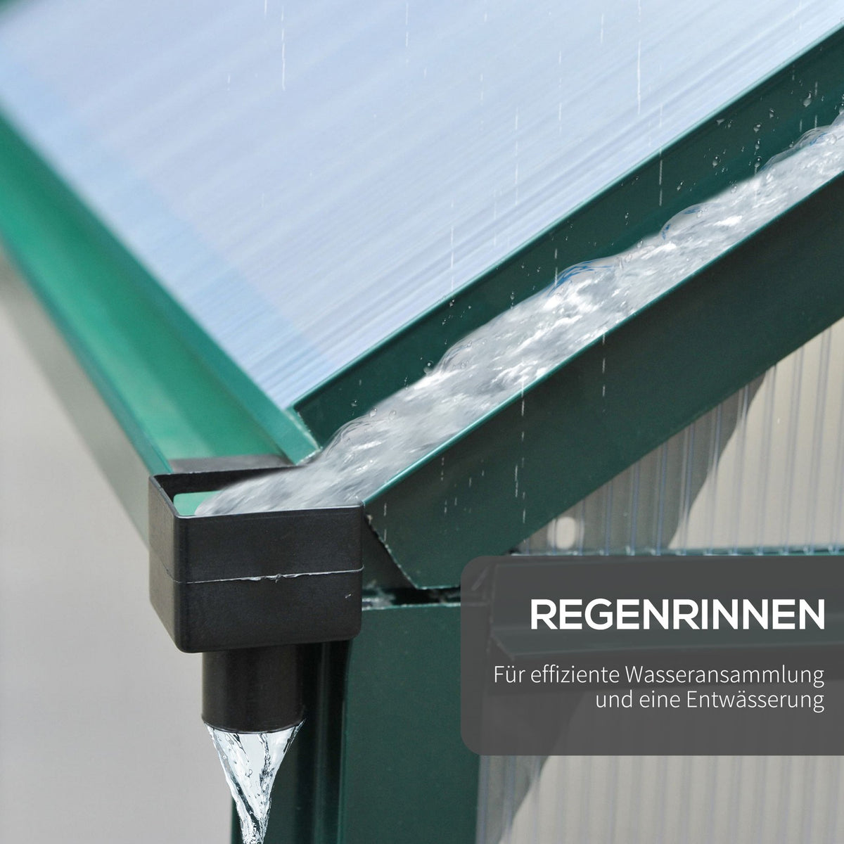 Greenhouse With Aluminum Frame Greenhouse With Skylight, Door, Foundation, Walk-In, Weather-Resistant, 190X192X201Cm
