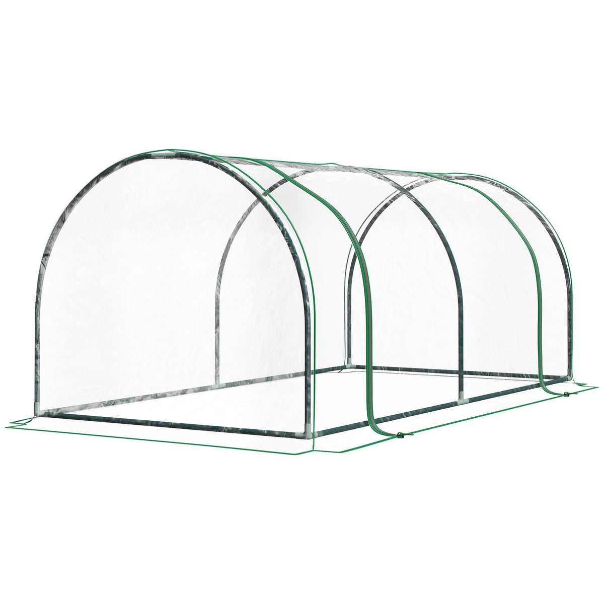 Greenhouse With Door, Cold Frame, Plant Raising, Steel Pvc, 200X100X80Cm