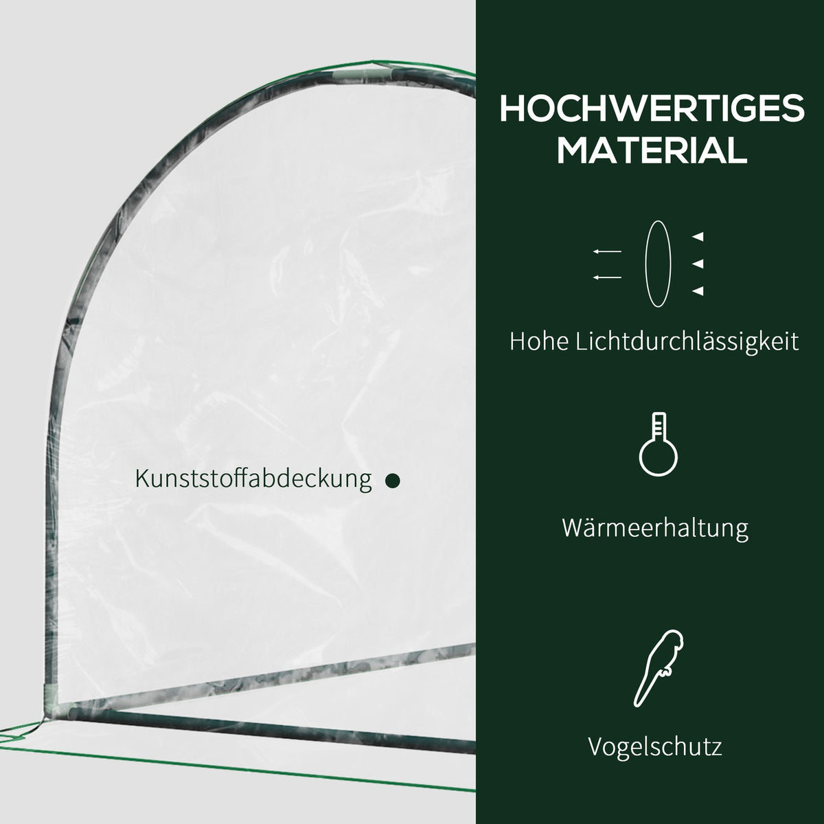 Greenhouse With Door, Cold Frame, Plant Raising, Steel Pvc, 200X100X80Cm
