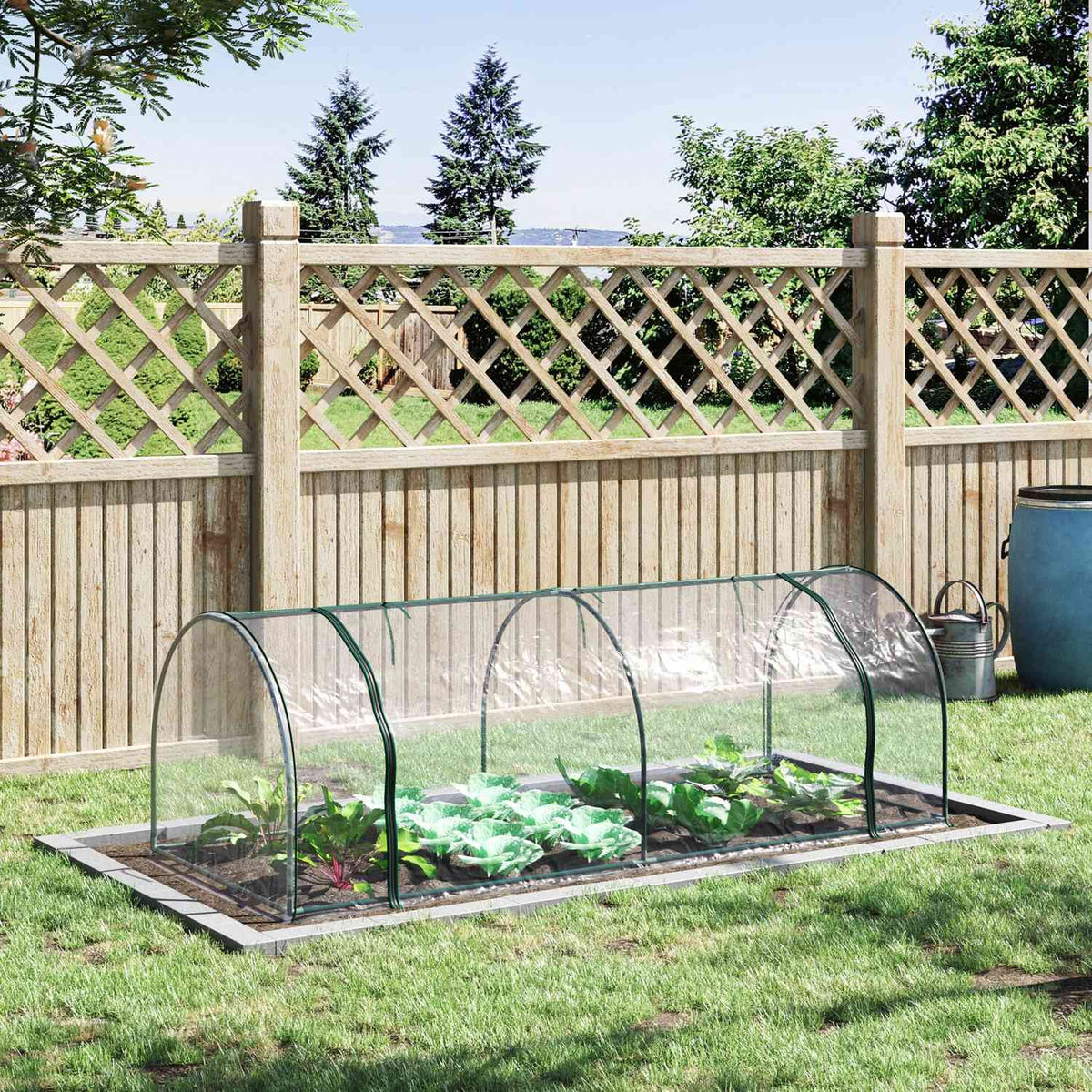 Greenhouse With Door, Cold Frame, Plant Raising, Steel Pvc, 250X100X80Cm