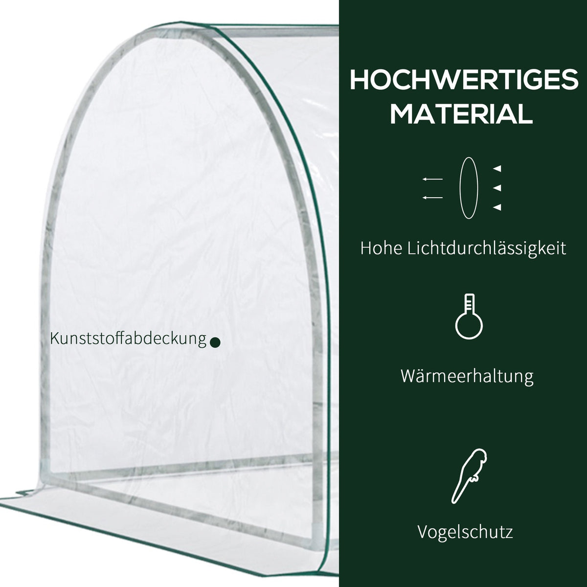 Greenhouse With Door, Cold Frame, Plant Raising, Steel Pvc, 250X100X80Cm