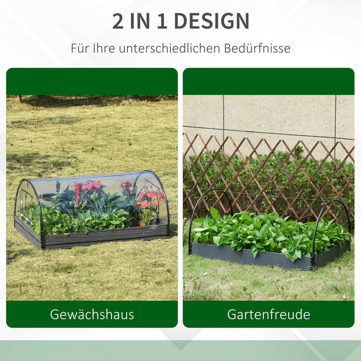 Greenhouse With Window, 12 Grids, For Tomatoes, Cold Frame Made Of Pvc & Steel, Transparent, 120X79X53Cm