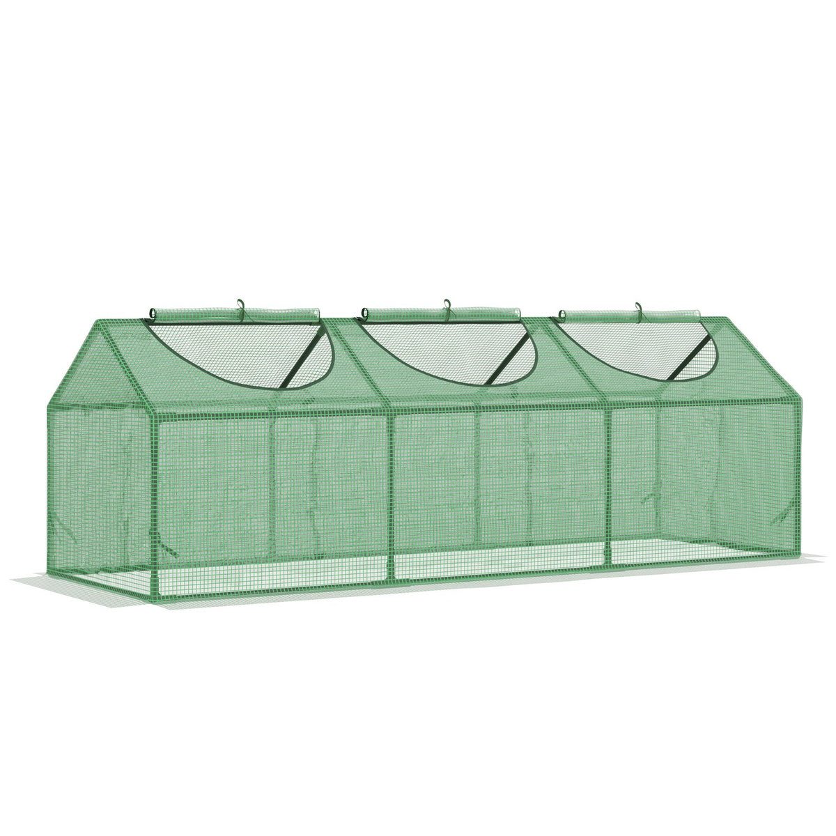 Greenhouse With Window, Pe Greenhouse, Tomato House, Cold Frame, 180X60X60Cm, Green