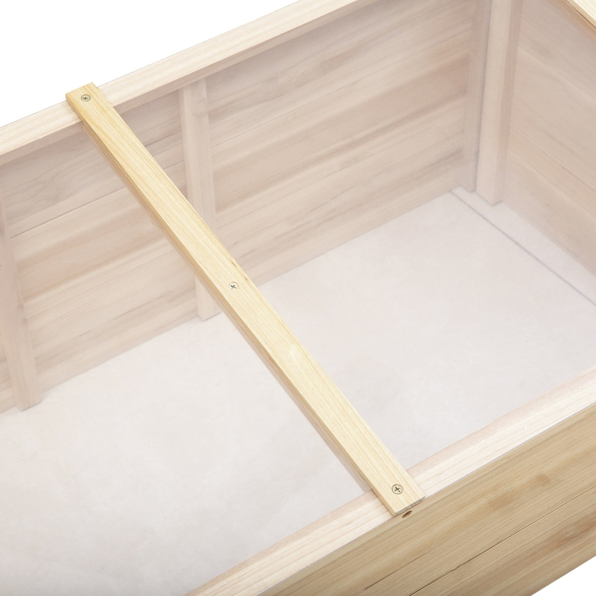 Greenhouse Wooden Cold Frame Box, Greenhouse & Garden Plant Box System, 100X50X35 Cm, Natural, Fir, Pc Board