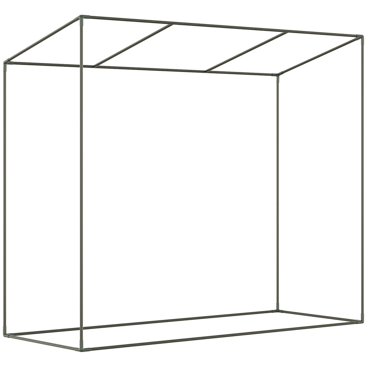 Greenhouse film greenhouse 200x68x196cm with roller door & side window, windproof, steel & PE, ideal for garden plants