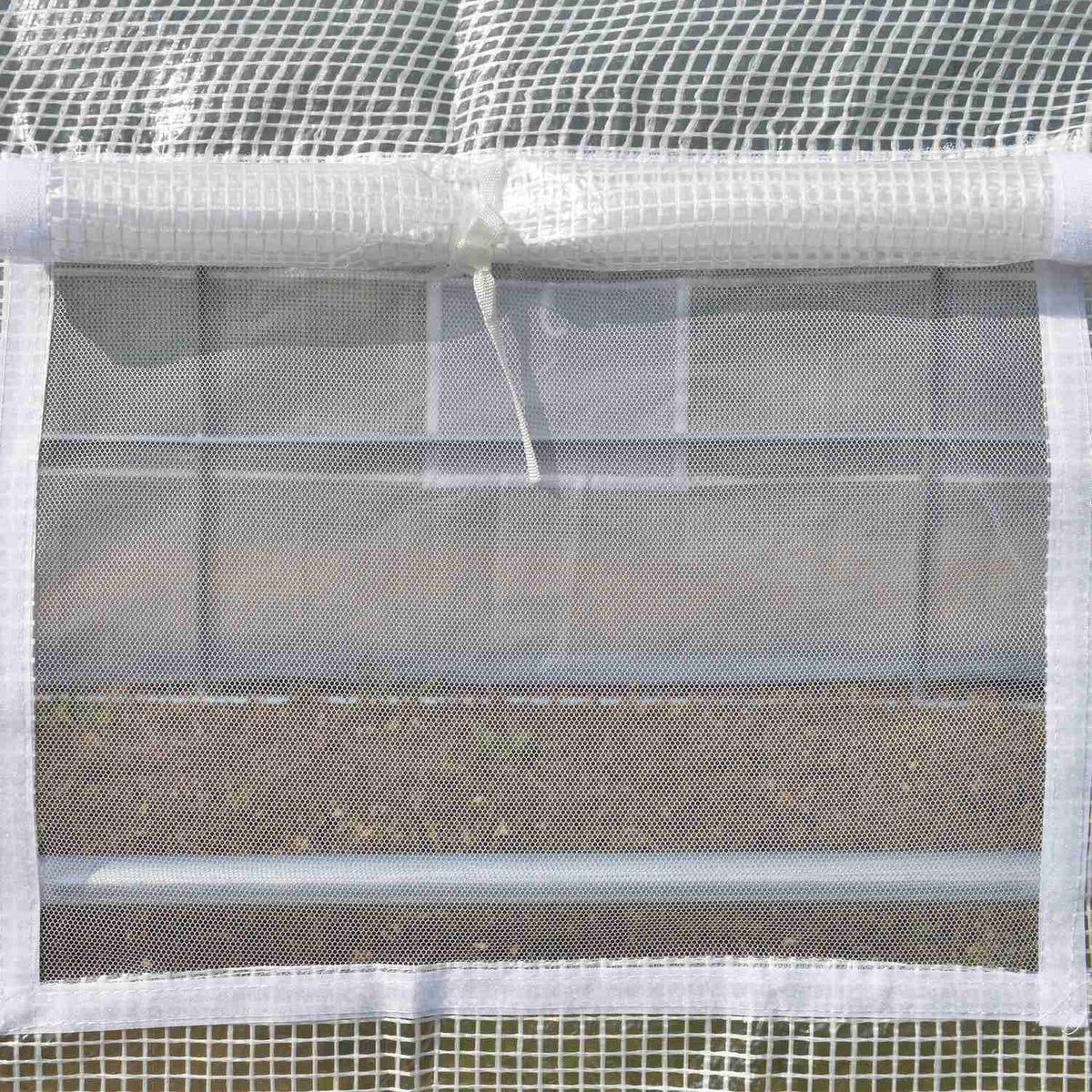 Greenhouse film greenhouse 3.97 x 3.02 x 2 m with UV protection, windproof tomato house with steel side door in white