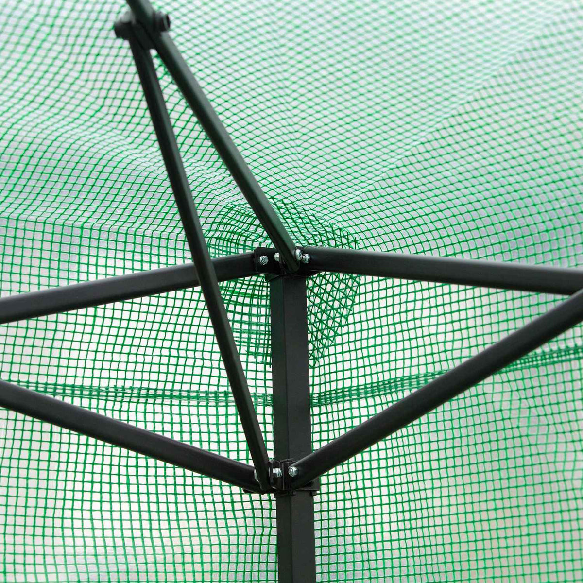 Greenhouse greenhouse tomato house with door and window for rolling up, PE steel dark green 238 x 178 x 240 cm for optimal plant cultivation