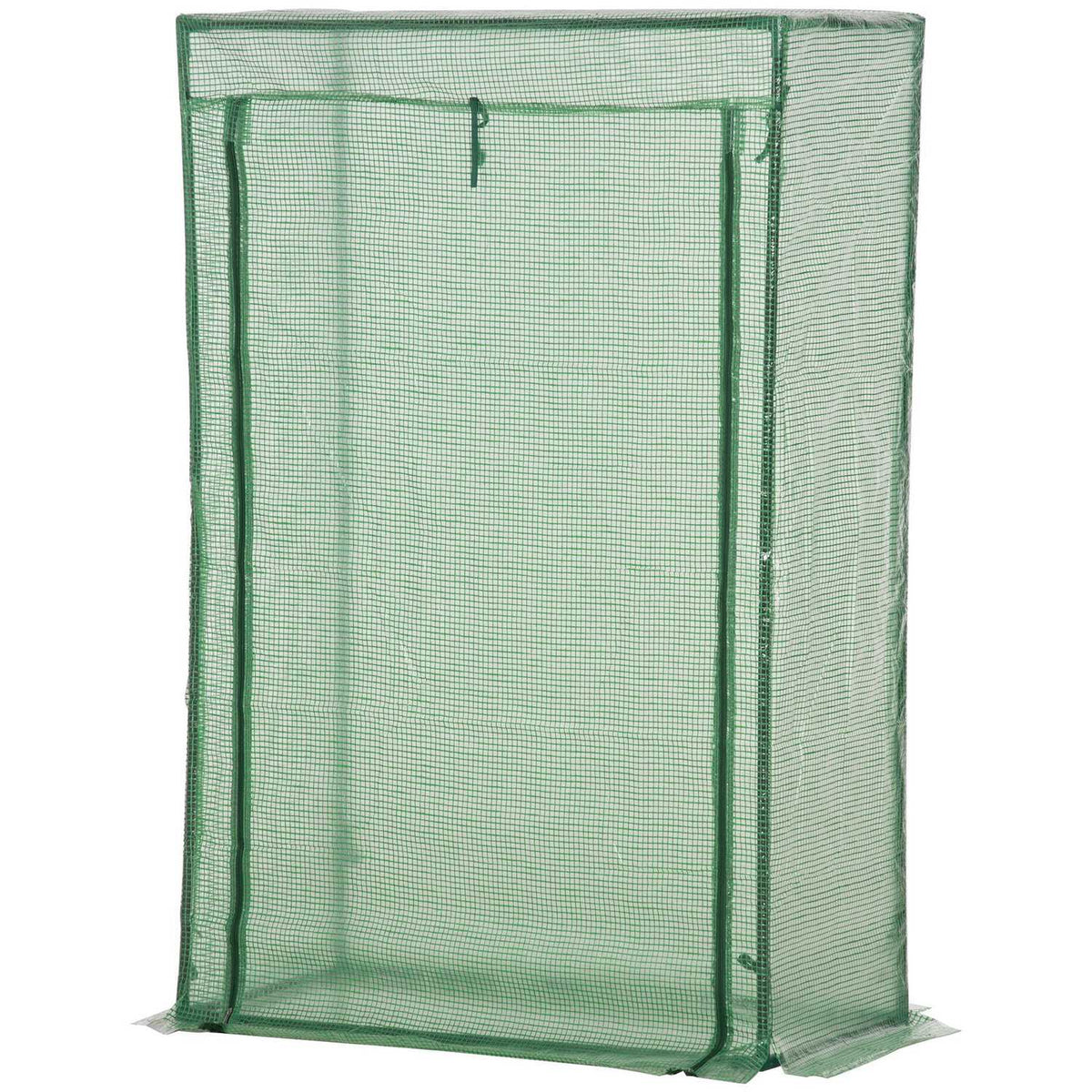 Greenhouse greenhouse with roll-up door 100x50x150cm made of steel and plastic in green for plant care and cultivation