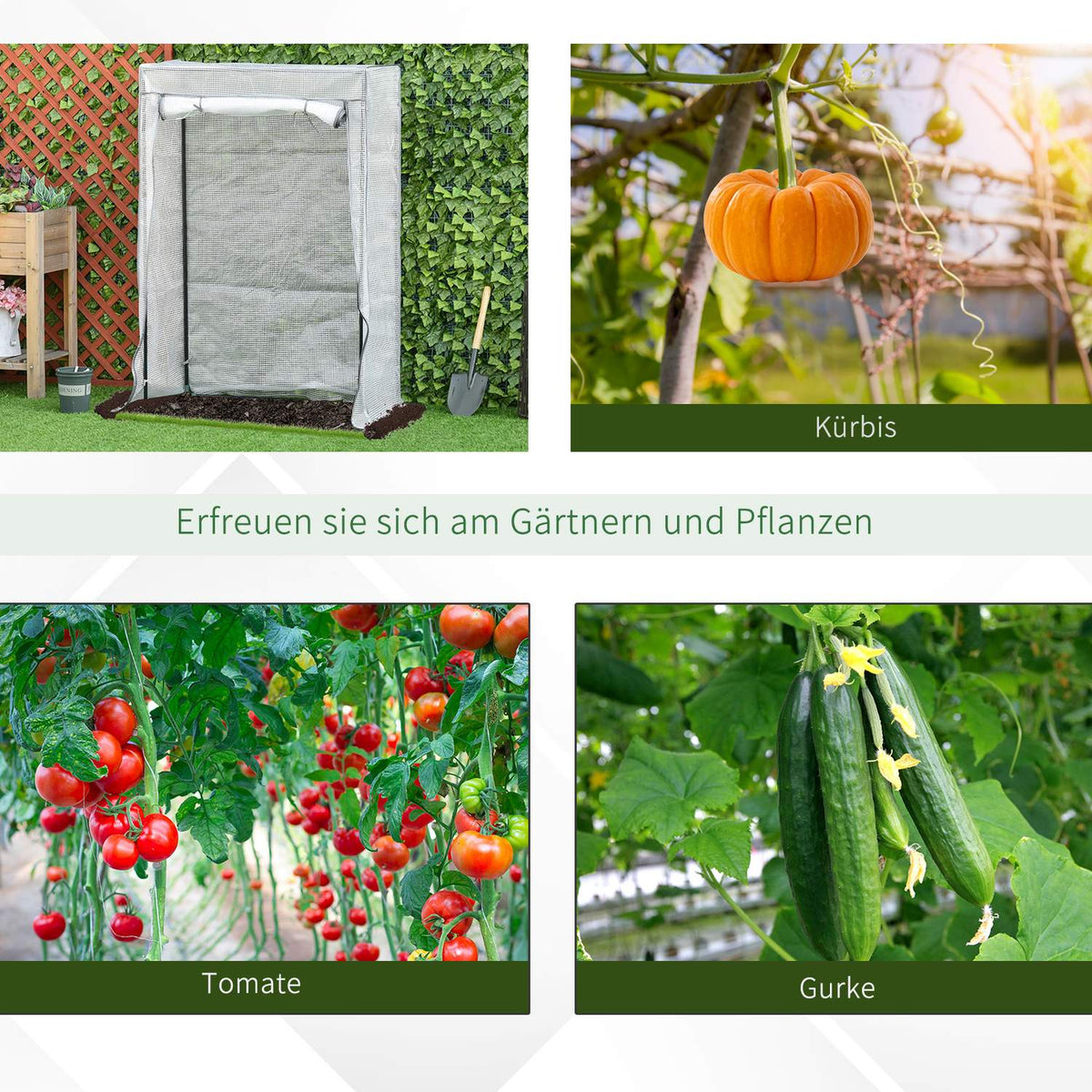 Greenhouse with PE grid film, door, winterproof steel film greenhouse, greenhouse for balcony, garden, tomato house 101 x 50 x 150 cm, tomato greenhouse for tomatoes, vegetables, flowers, white
