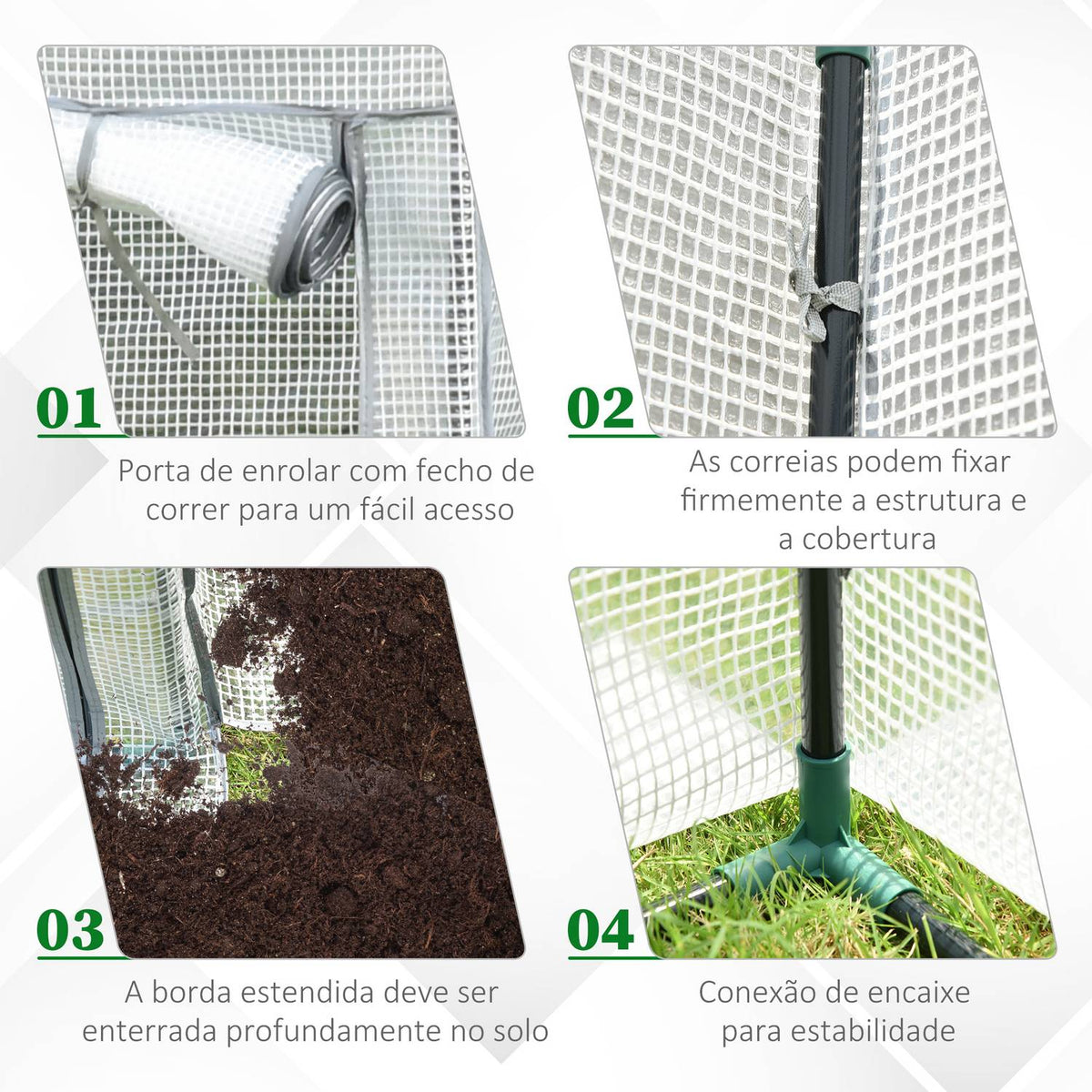 Greenhouse with PE grid film, door, winterproof steel film greenhouse, greenhouse for balcony, garden, tomato house 101 x 50 x 150 cm, tomato greenhouse for tomatoes, vegetables, flowers, white