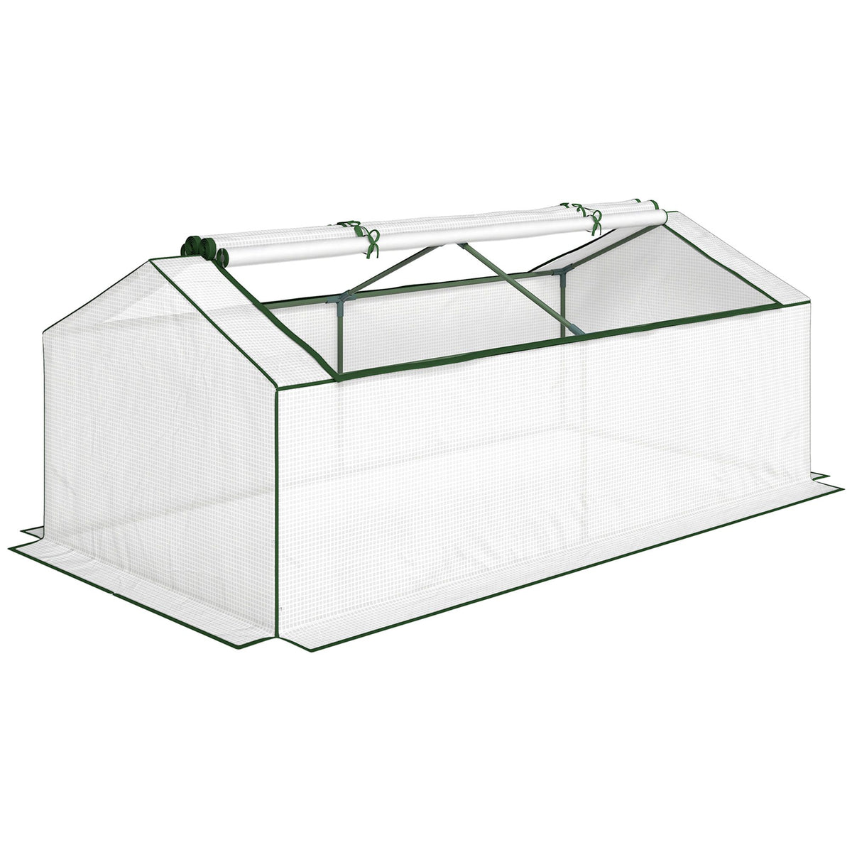 Greenhouse with Windows, PE Cover, 180 x 90 x 70 cm, White