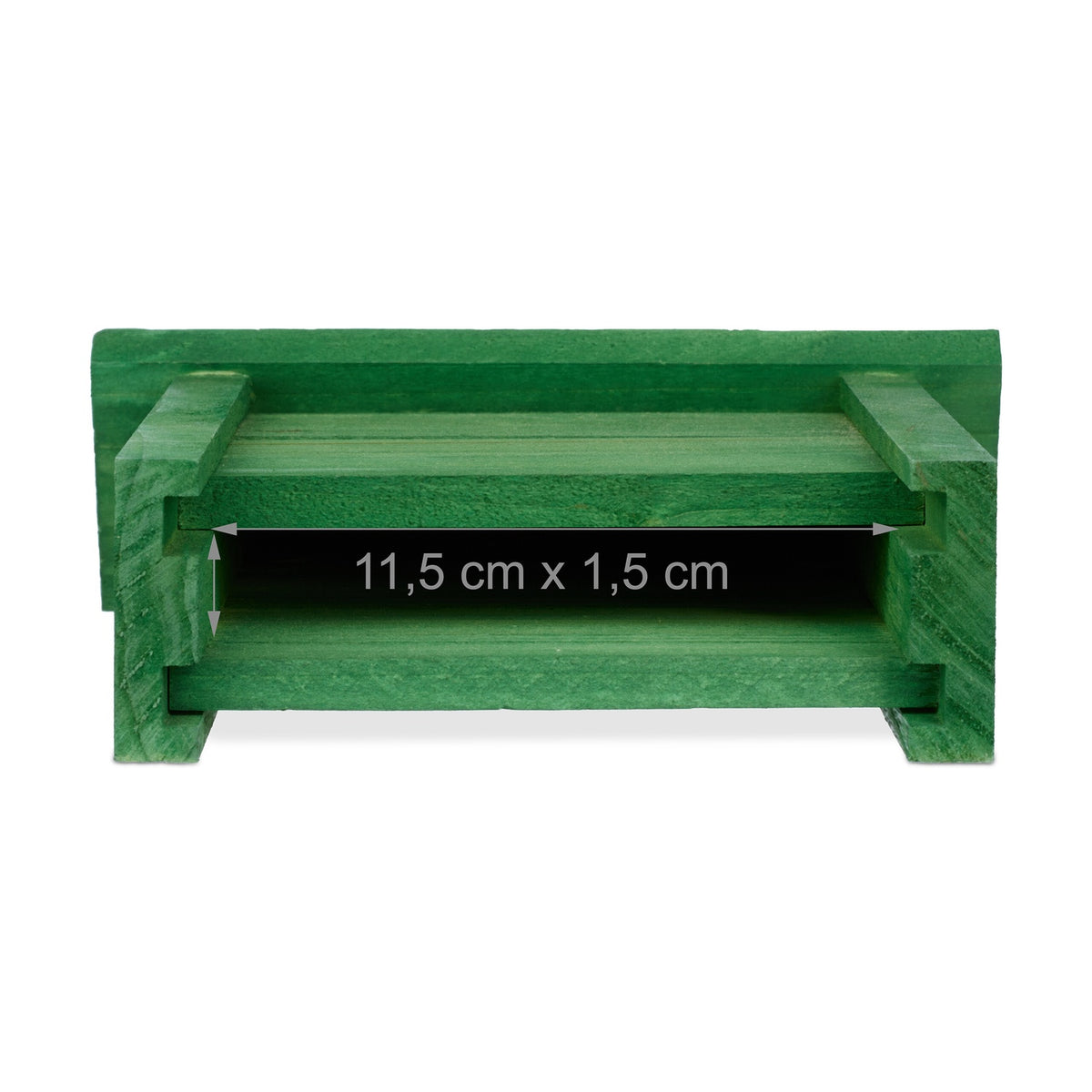 Green wooden bat box