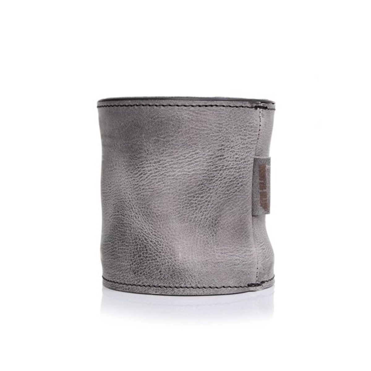 Grey Leather Flower Pot, XXL, 31 cm