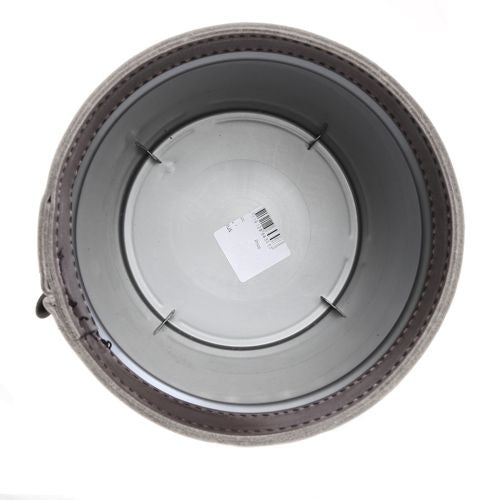 Grey Leather Flower Pot, XXL, 31 cm