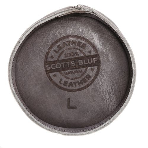 Grey Leather Flower Pot, XXL, 31 cm