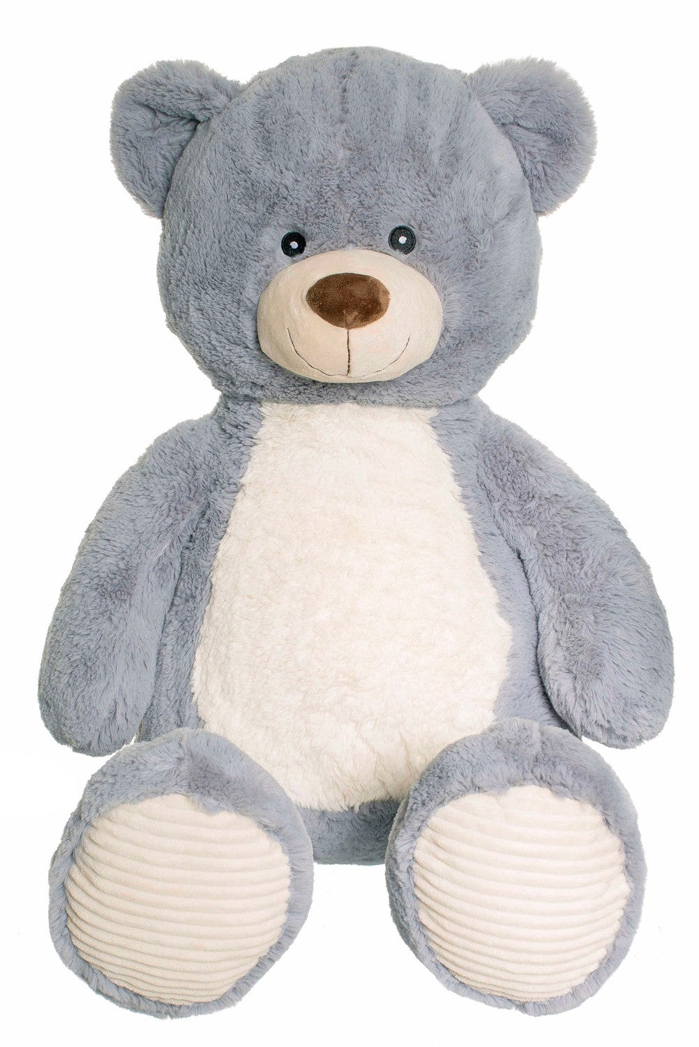 Grey Plush Teddy Bear, 100 cm, Machine Washable