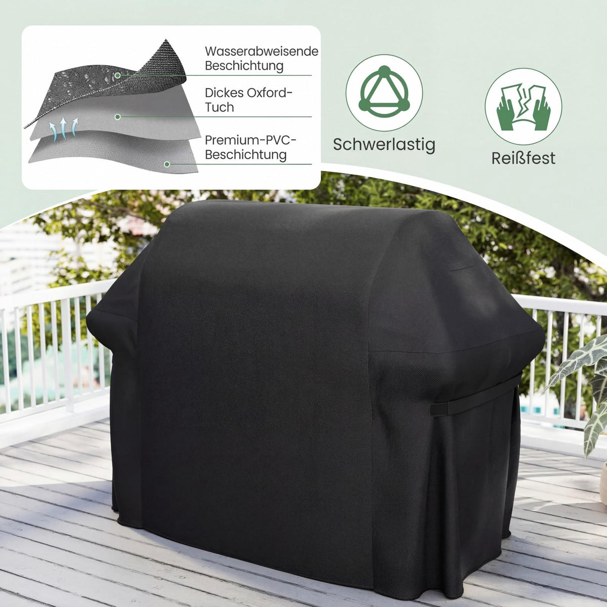 Grill Cover, Waterproof Oxford Fabric, 151x71x113 cm