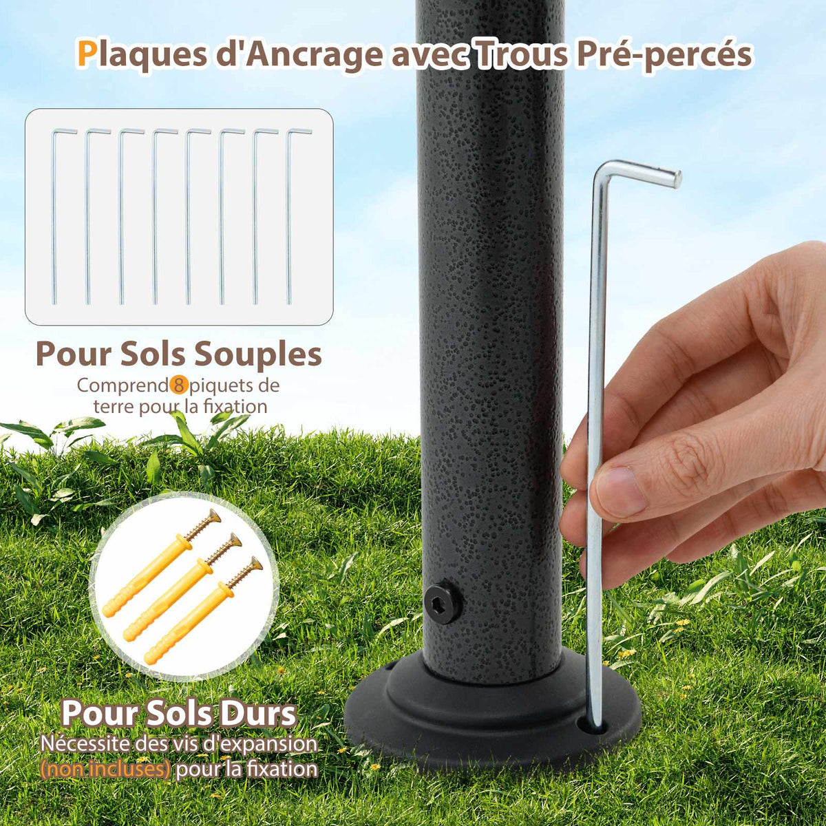 Grill Gazebo 242 x 150 cm, Two-Tier Canopy, Shelves