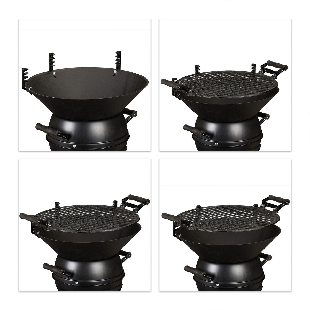 Grill barrel in cast iron