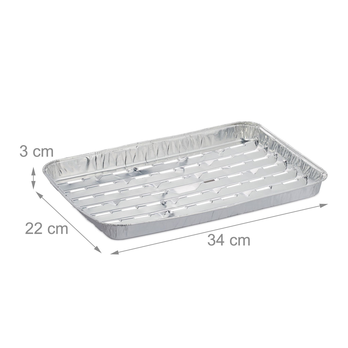 Grill tray in aluminium, set of 100 pcs