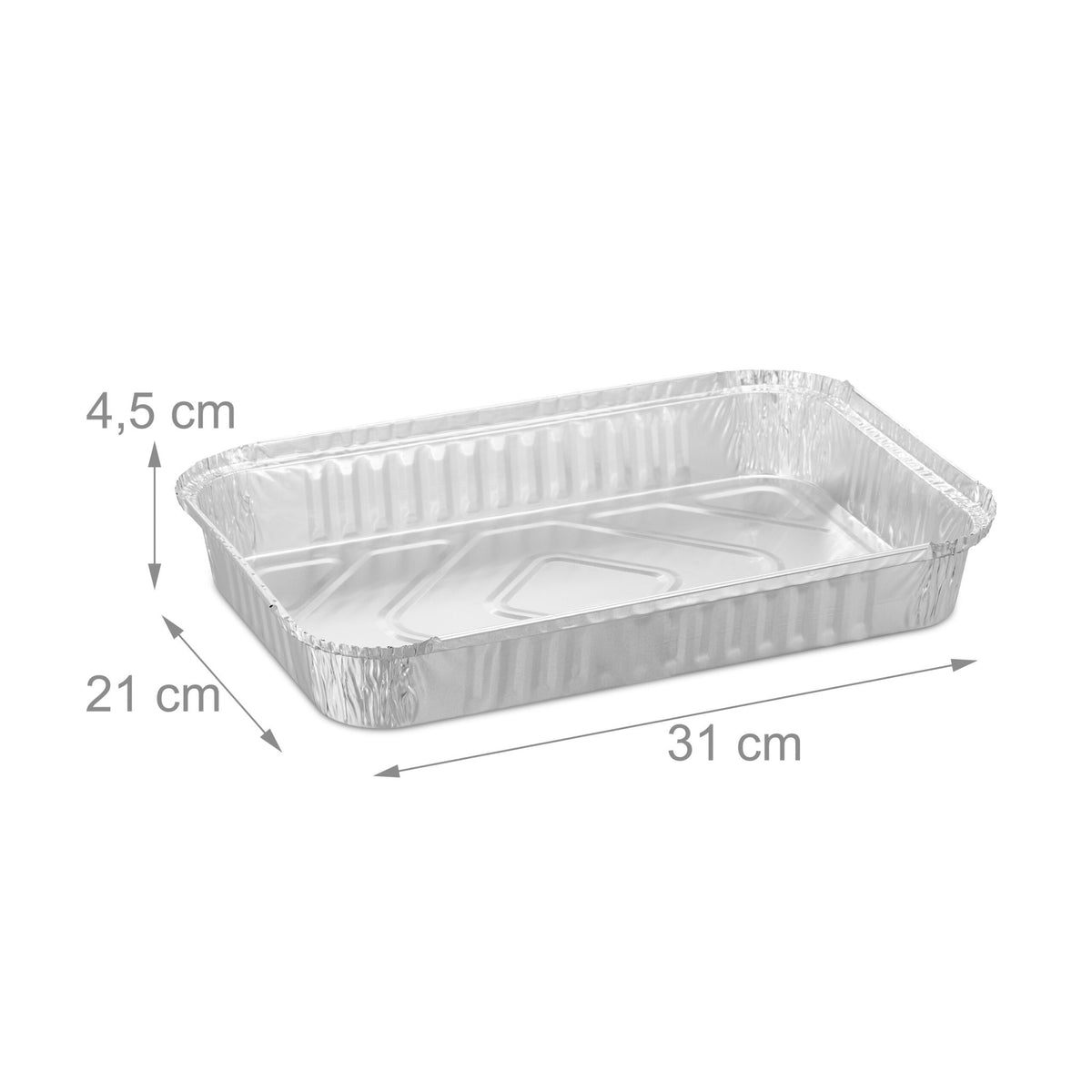 Grill tray in aluminium, set of 50 pcs