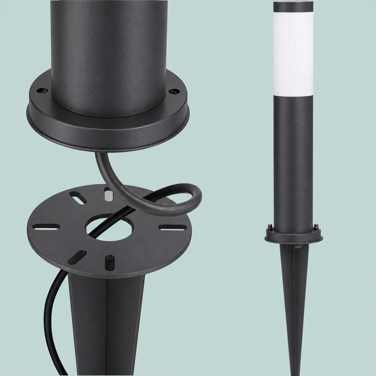 Ground Anchors for Garden Lights, Set of 4, Anthracite