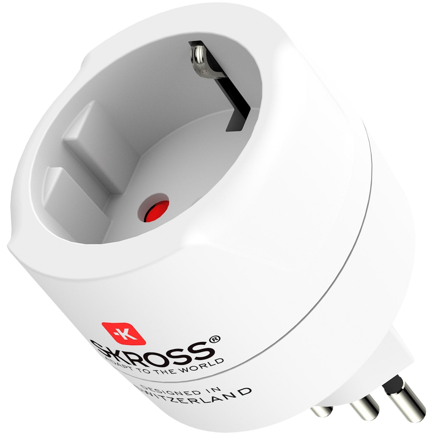 Grounded Travel Adapter Europe to Switzerland/Italy/Brazil