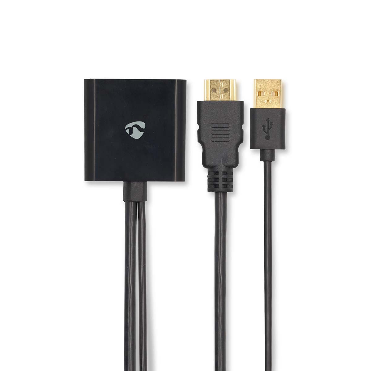 HDMI™ Adapter | HDMI™ Connector | DisplayPort Male / USB-A Male | Gold Plated | Straight | PVC | Black | 1 pcs | Box