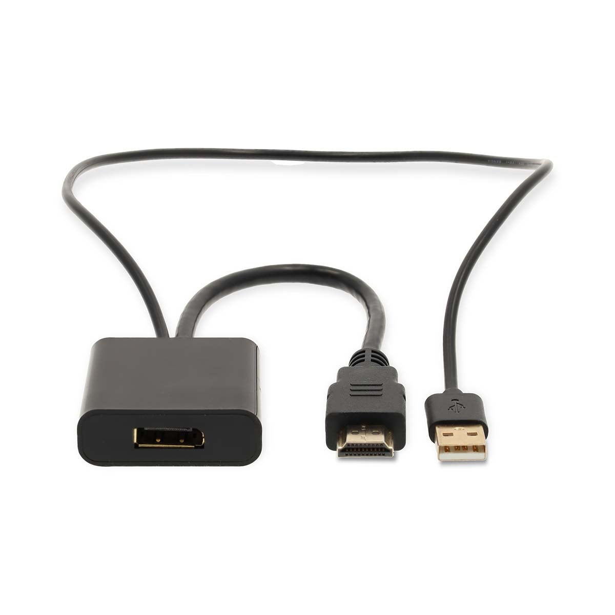 HDMI™ Adapter | HDMI™ Connector | DisplayPort Male / USB-A Male | Gold Plated | Straight | PVC | Black | 1 pcs | Box