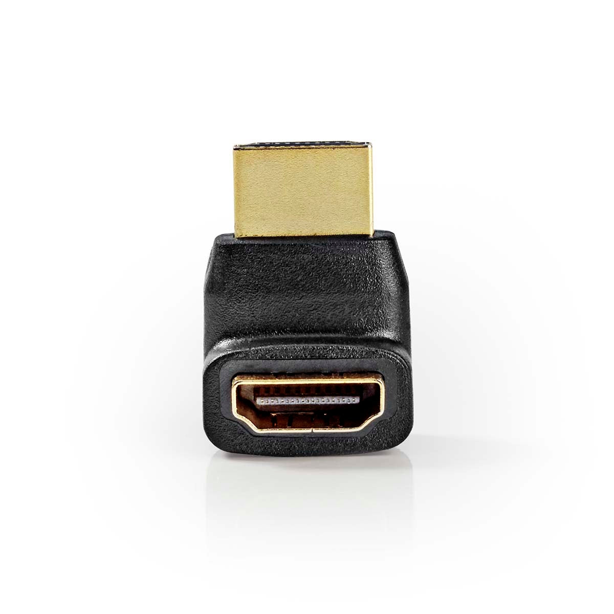 HDMI™ Adapter | HDMI™ Connector | HDMI™ Output | Gold Plated | Angled 270° | ABS | Black | 1 pc. | Box